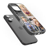 iPhone 16 Pro Max Personalised 4 Photo Grid Black Impact Phone Case