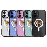 iPhone 16 Pro Max Personalised Hand Painted Beagle Black Impact Phone Case