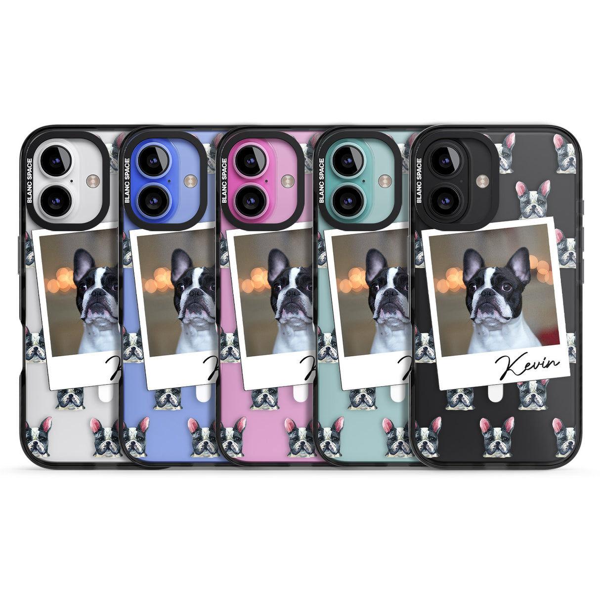 iPhone 16 Pro Max Personalised French Bulldog, Black & White - Dog Photo Black Impact Phone Case