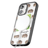 iPhone 16 Pro Max Personalised Dachshund, Brown - Dog Photo Black Impact Phone Case