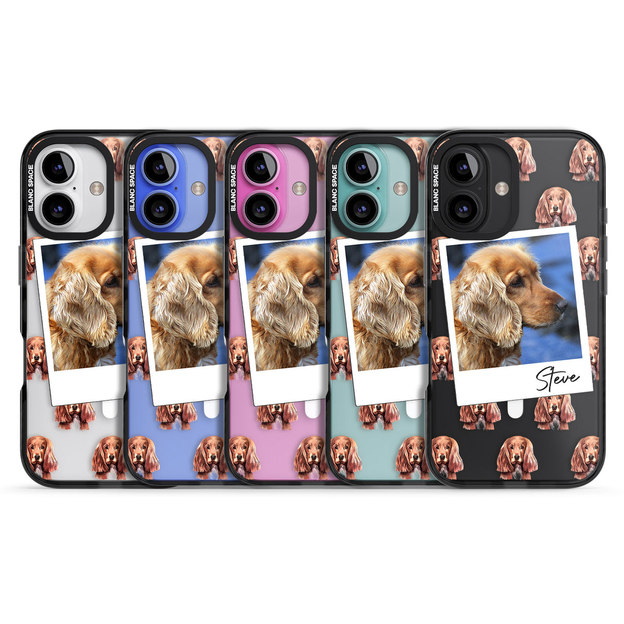 iPhone 16 Pro Max Personalised Cocker Spaniel - Dog Photo Black Impact Phone Case