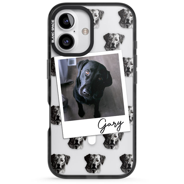 iPhone 16 Pro Max Personalised Labrador, Black - Dog Photo Black Impact Phone Case