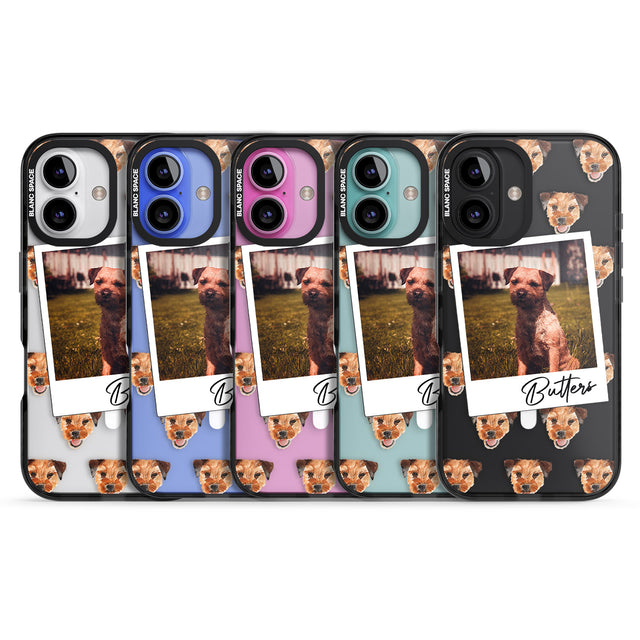 iPhone 16 Pro Max Personalised Border Terrier - Dog Photo Black Impact Phone Case