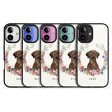 iPhone 16 Pro Max Personalised Chocolate Lab - Watercolour Dog Portrait Black Impact Phone Case