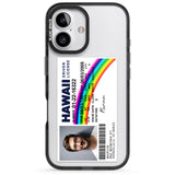 iPhone 16 Pro Max Personalised Hawaii Driving License Black Impact Phone Case