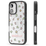 iPhone 16 Pro Max Personalised Heartstopper Leaves Pattern Black Impact Phone Case