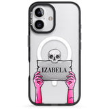 iPhone 16 Pro Max Personalised Grave Plaque Black Impact Phone Case