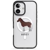 iPhone 16 Pro Max Personalised Brown Horse Black Impact Phone Case