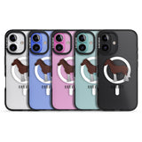 iPhone 16 Pro Max Personalised Brown Horse Black Impact Phone Case