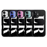 iPhone 16 Pro Max Personalised White & Black Letters Black Impact Phone Case