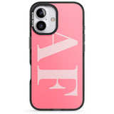 iPhone 16 Pro Max Personalised Light & Dark Pink Personalised Black Impact Phone Case