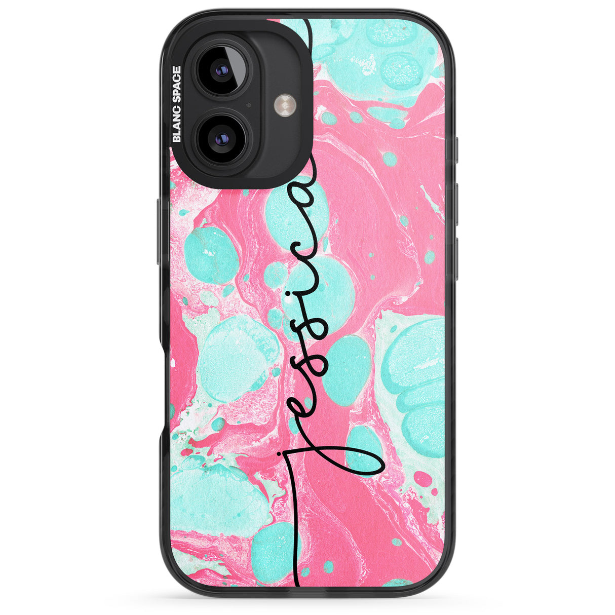 Personalised Turquoise & Pink - Marbled