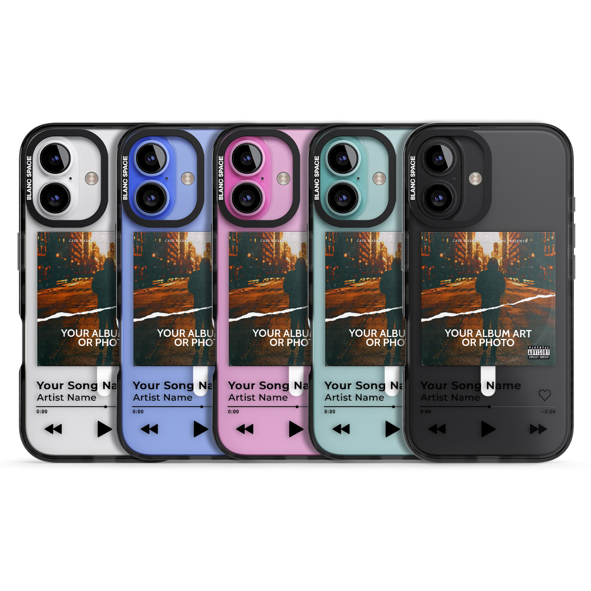 iPhone 16 Pro Max Personalised Album Art Black Impact Phone Case