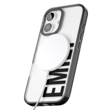 iPhone 16 Pro Max Personalised Name Black Impact Phone Case