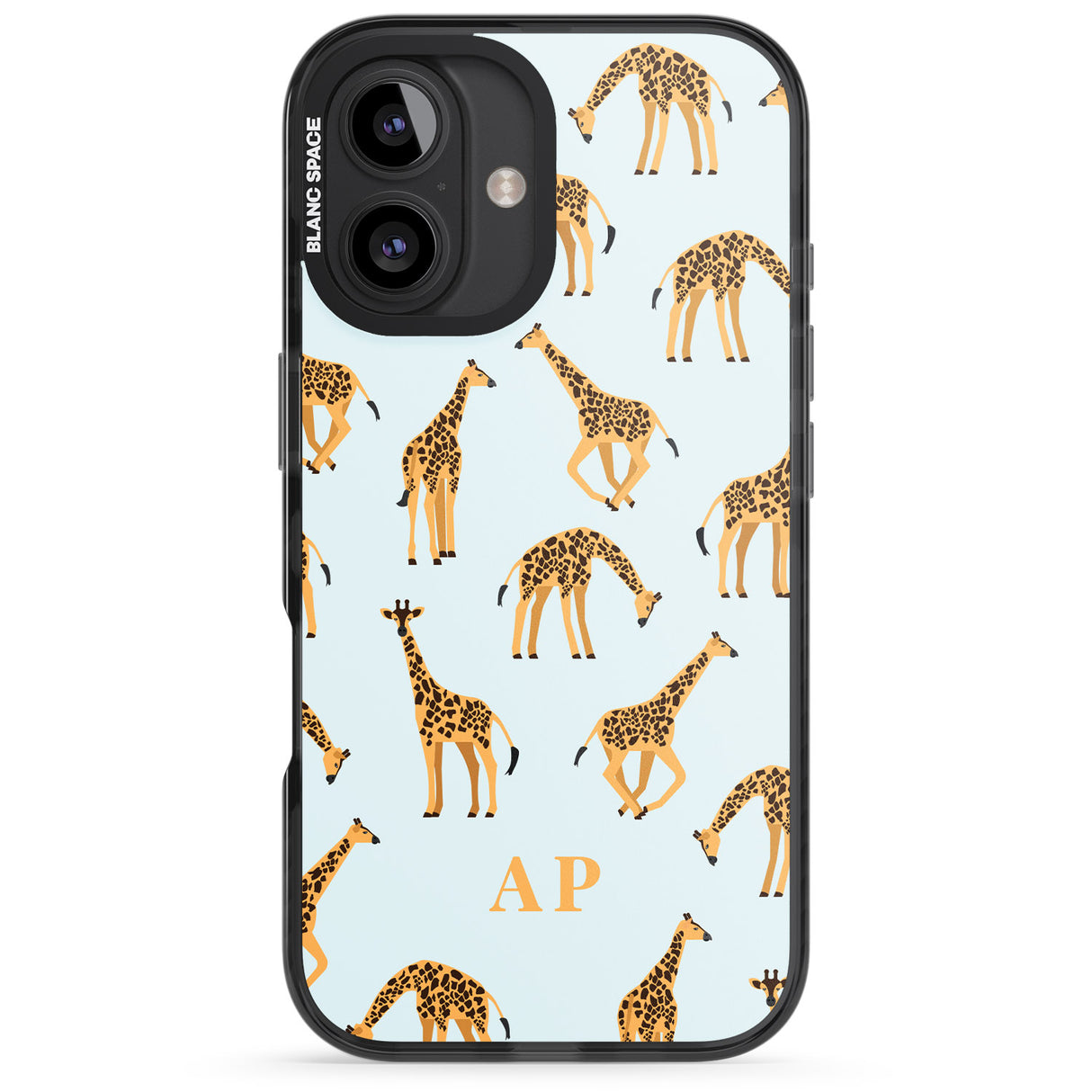 Personalised Safari Giraffe Pattern on Blue