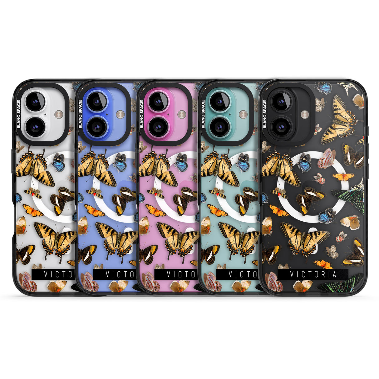 iPhone 16 Pro Max Personalised Photorealistic Butterfly Black Impact Phone Case