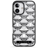 iPhone 16 Pro Max Personalised Hawk Moth Pattern Black Impact Phone Case