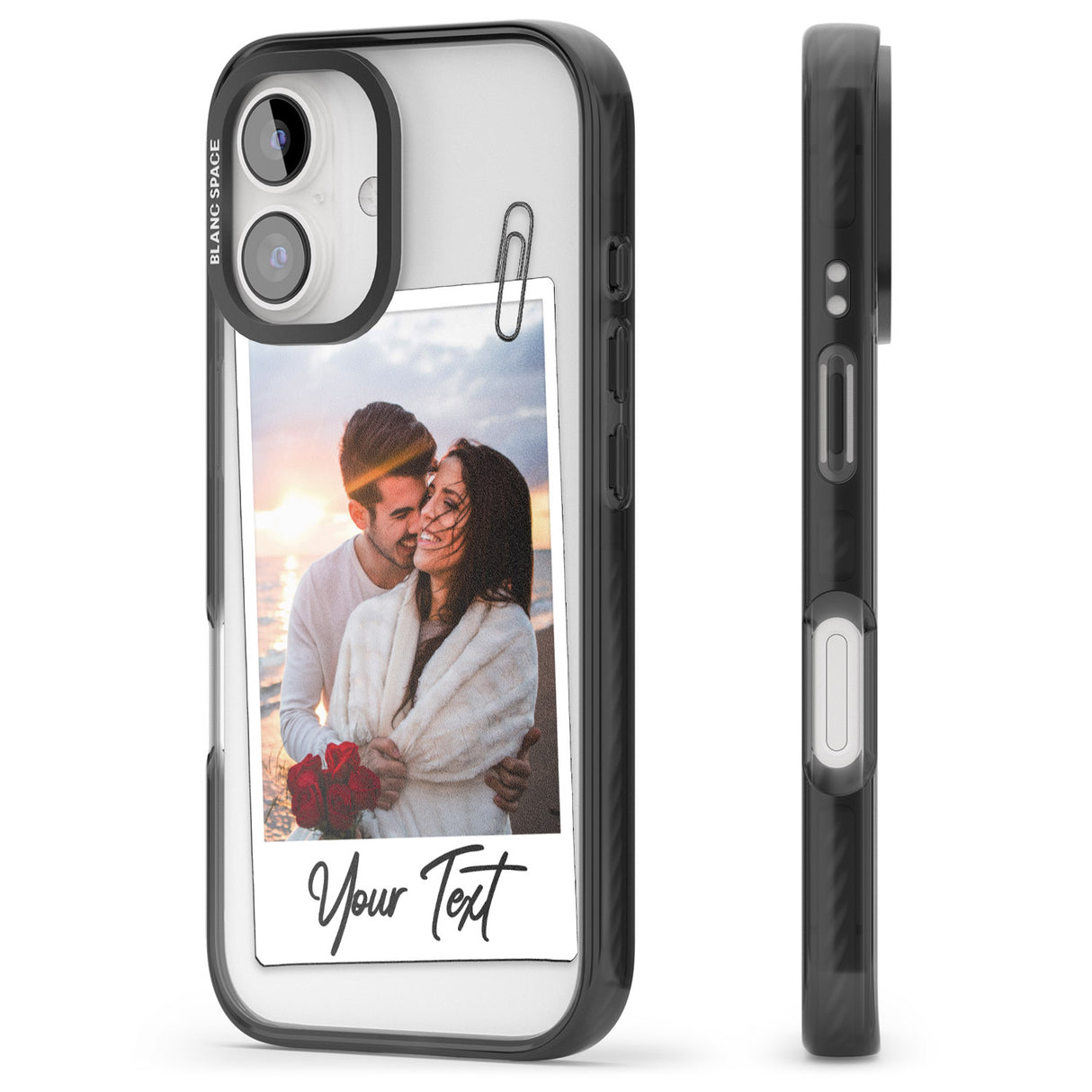 iPhone 16 Pro Max Personalised Instant Camera Photo Black Impact Phone Case