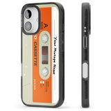 iPhone 16 Pro Max Personalised Classic Cassette Black Impact Phone Case