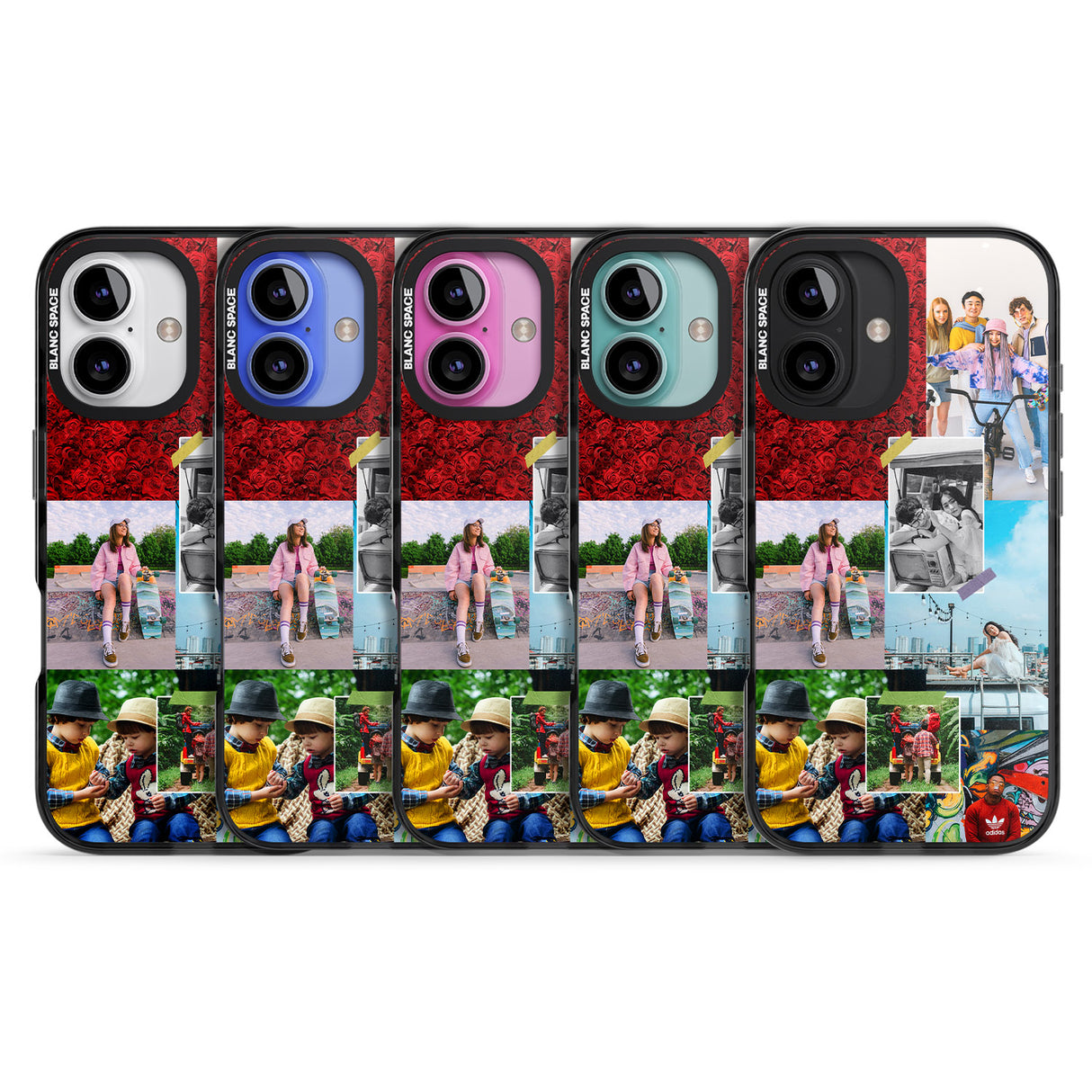 iPhone 16 Pro Max Personalised Photo Collage Black Impact Phone Case