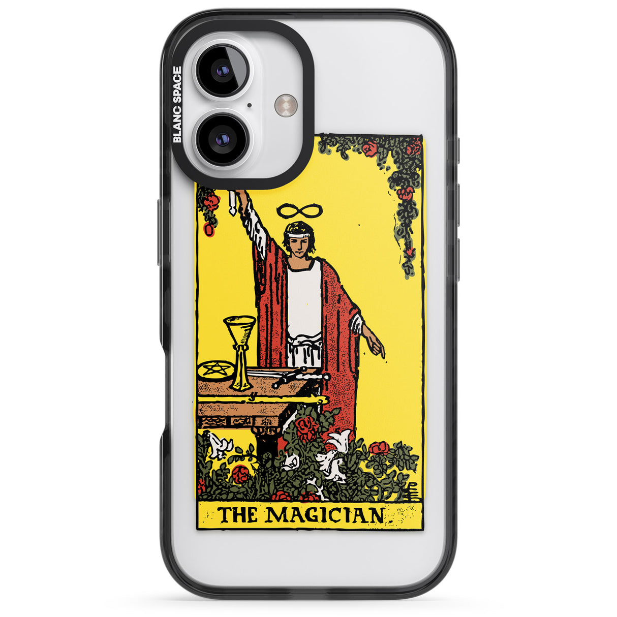 iPhone 16 Pro Max Personalised The Magician Tarot Card - Colour Black Impact Phone Case