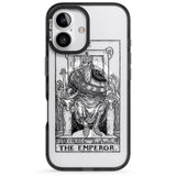 iPhone 16 Pro Max Personalised The Emperor Tarot Card - Transparent Black Impact Phone Case