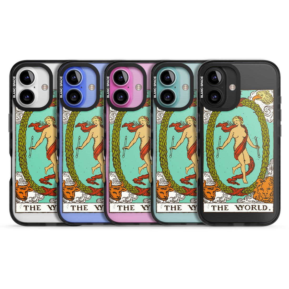 iPhone 16 Pro Max Personalised The World Tarot Card - Colour Black Impact Phone Case