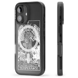 iPhone 16 Pro Max Personalised Temperance Tarot Card - White Transparent Black Impact Phone Case