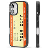 iPhone 16 Pro Max Personalised Create Your Own Train Ticket Black Impact Phone Case