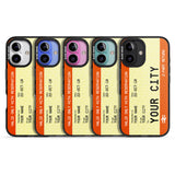 iPhone 16 Pro Max Personalised Create Your Own Train Ticket Black Impact Phone Case