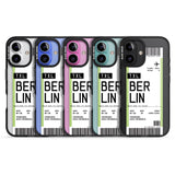 iPhone 16 Pro Max Personalised Berlin Boarding Pass Black Impact Phone Case