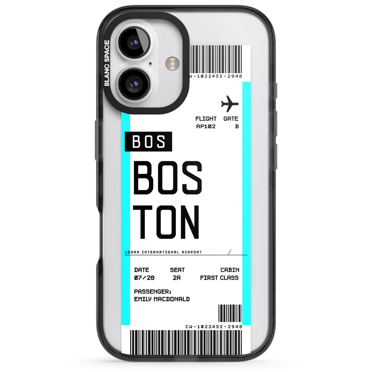 Personalised Boston Boarding Pass