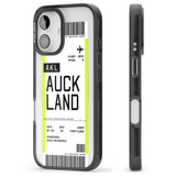 iPhone 16 Pro Max Personalised Auckland Boarding Pass Black Impact Phone Case