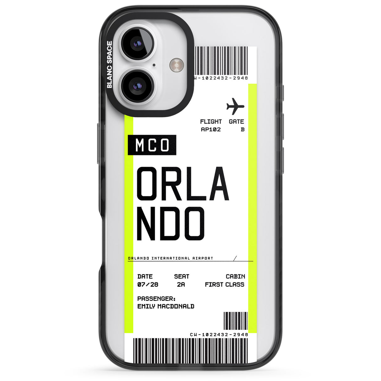 Personalised Orlando Boarding Pass