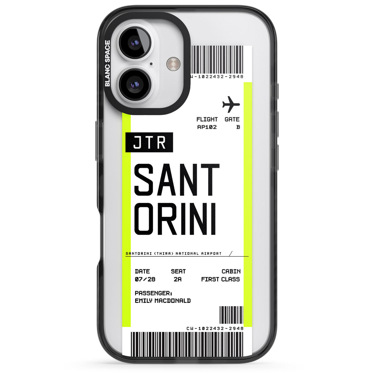 Personalised Santorini Boarding Pass