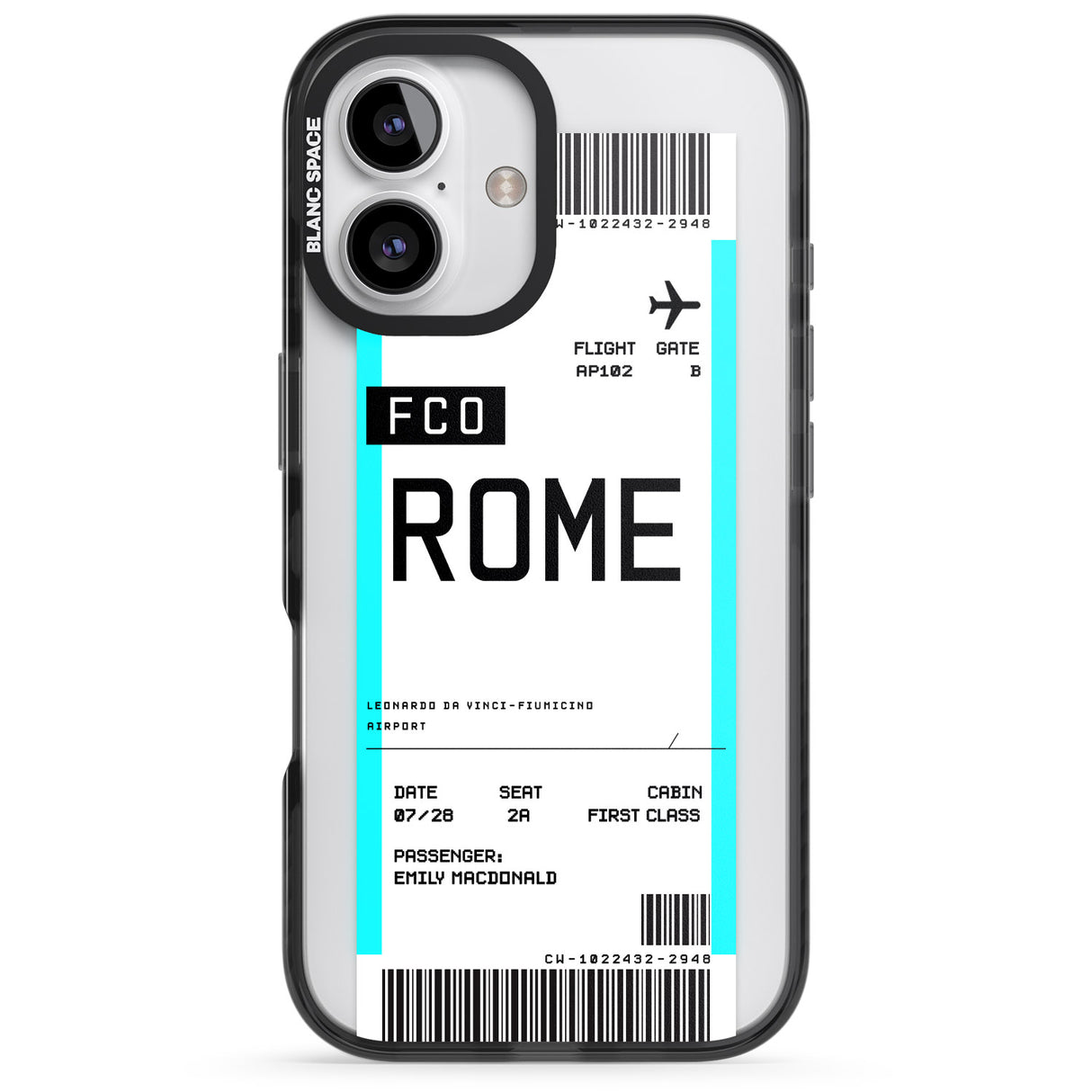 Personalised Rome Boarding Pass