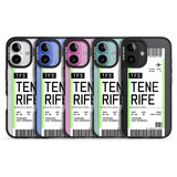 iPhone 16 Pro Max Personalised Tenerife Boarding Pass Black Impact Phone Case