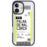 iPhone 16 Pro Max Personalised Palma De Mallorca Boarding Pass Black Impact Phone Case