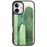 iPhone 16 Pro Max Large Cacti Mix Design Black Impact Phone Case