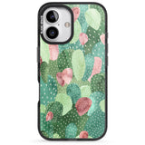 iPhone 16 Pro Max Colourful Cactus Mix Design Black Impact Phone Case