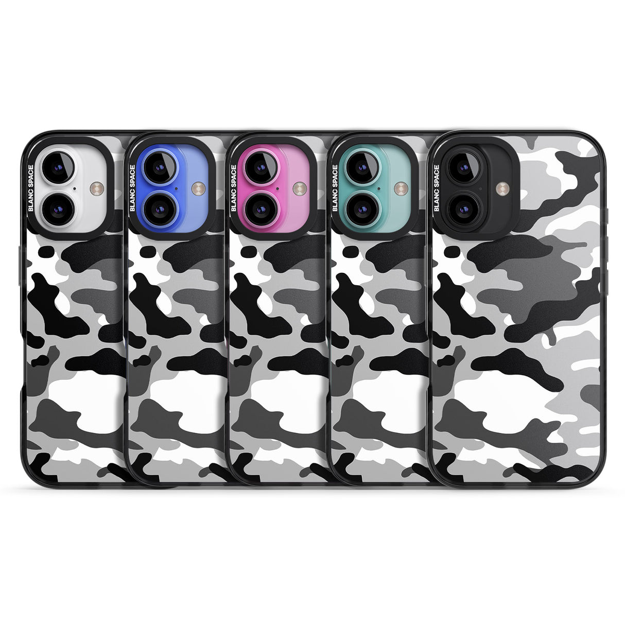 iPhone 16 Pro Max Grey Camo Black Impact Phone Case