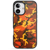 iPhone 16 Pro Max Orange Camo Black Impact Phone Case