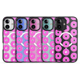 iPhone 16 Pro Max Pink Donut Pattern Black Impact Phone Case