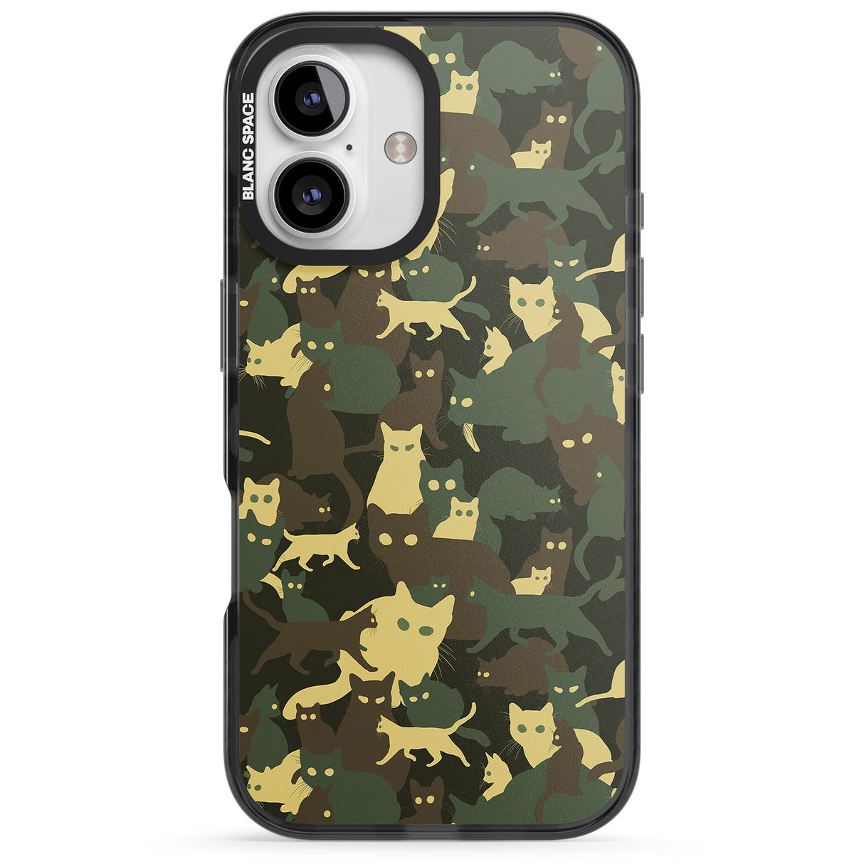 Forest Green Cat Camouflage Pattern