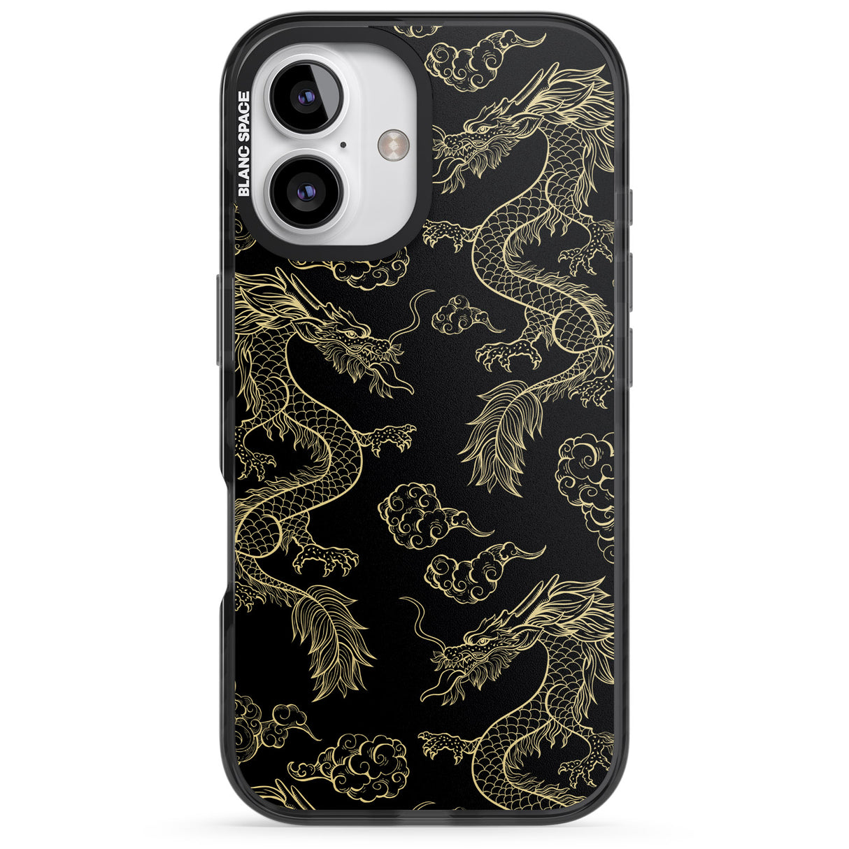 Black and Gold Dragon Pattern