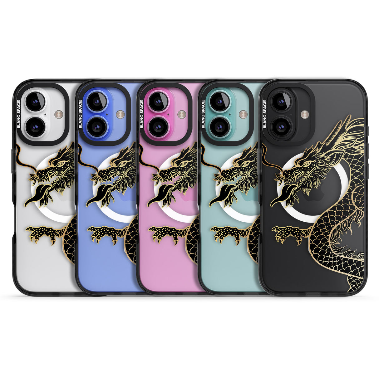 iPhone 16 Pro Max Large Black Dragon Black Impact Phone Case