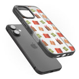 iPhone 16 Pro Max Christmas Presents Pattern Black Impact Phone Case