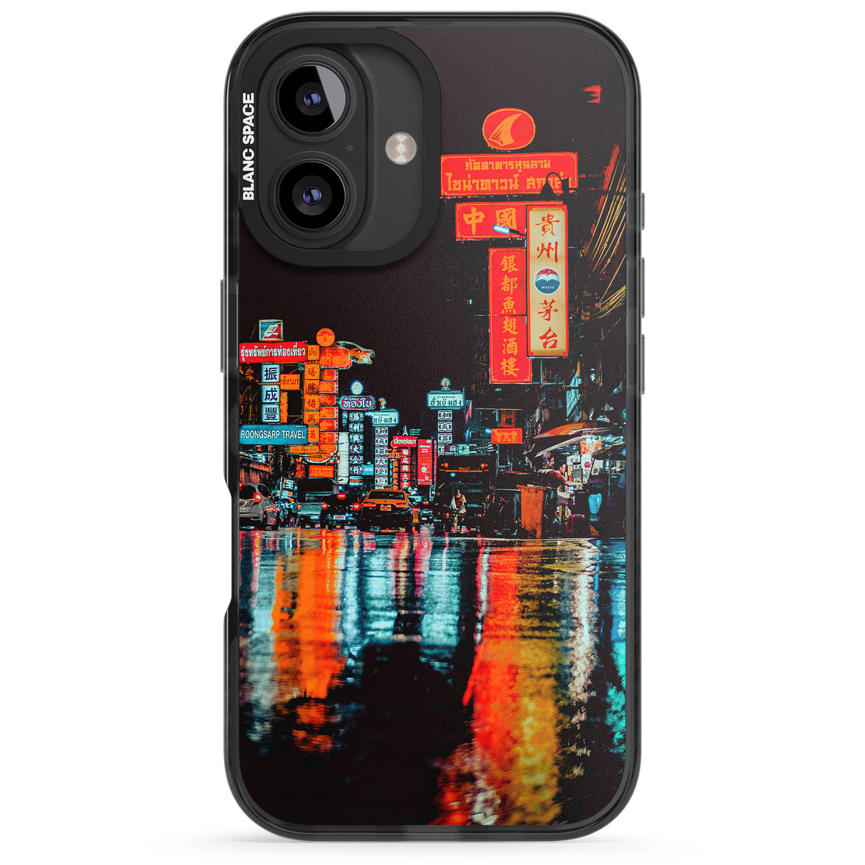 iPhone 16 Pro Max Neon City Black Impact Phone Case