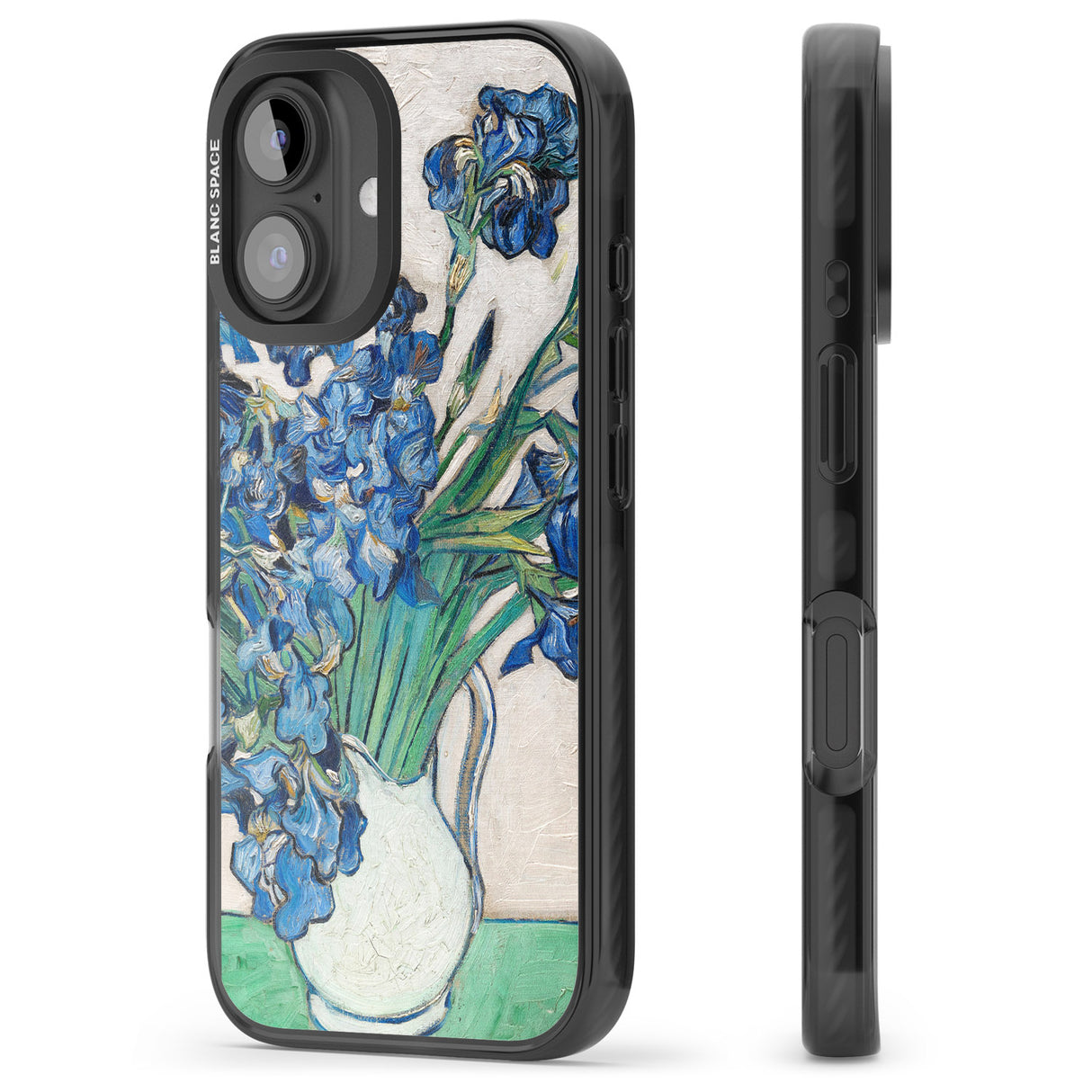 iPhone 16 Pro Max Irises by Vincent Van Gogh Black Impact Phone Case