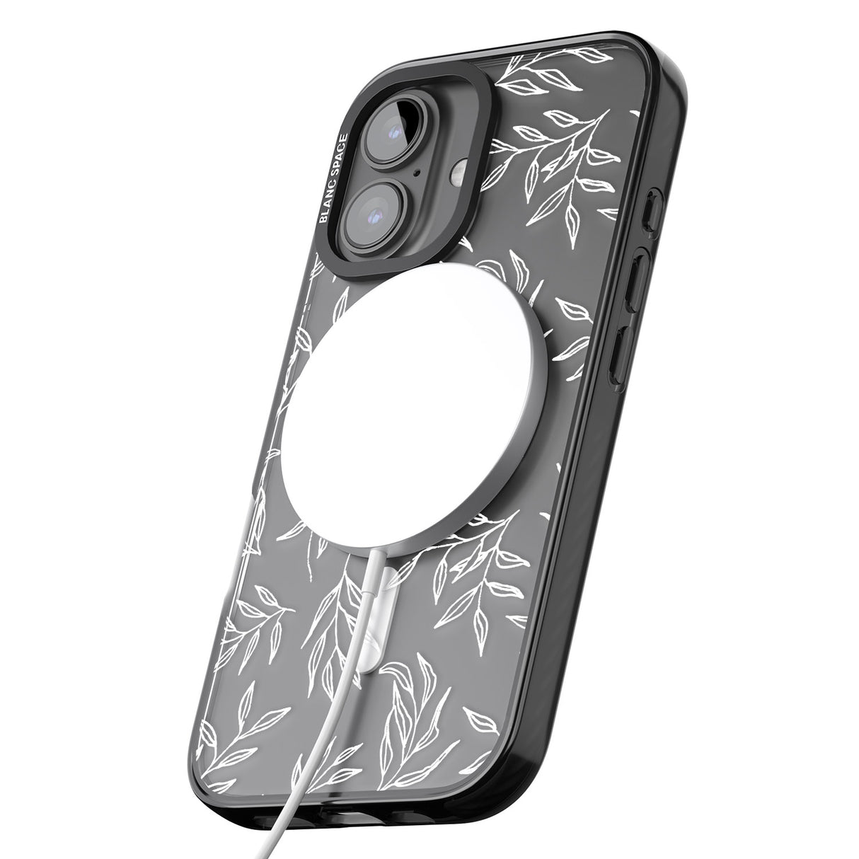 iPhone 16 Pro Max Leafy Botanical Black Impact Phone Case